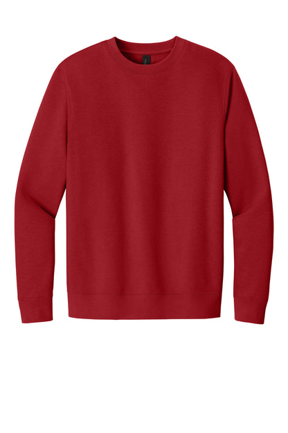 Custom Embroidered District Sweatshirts in Classic Red
