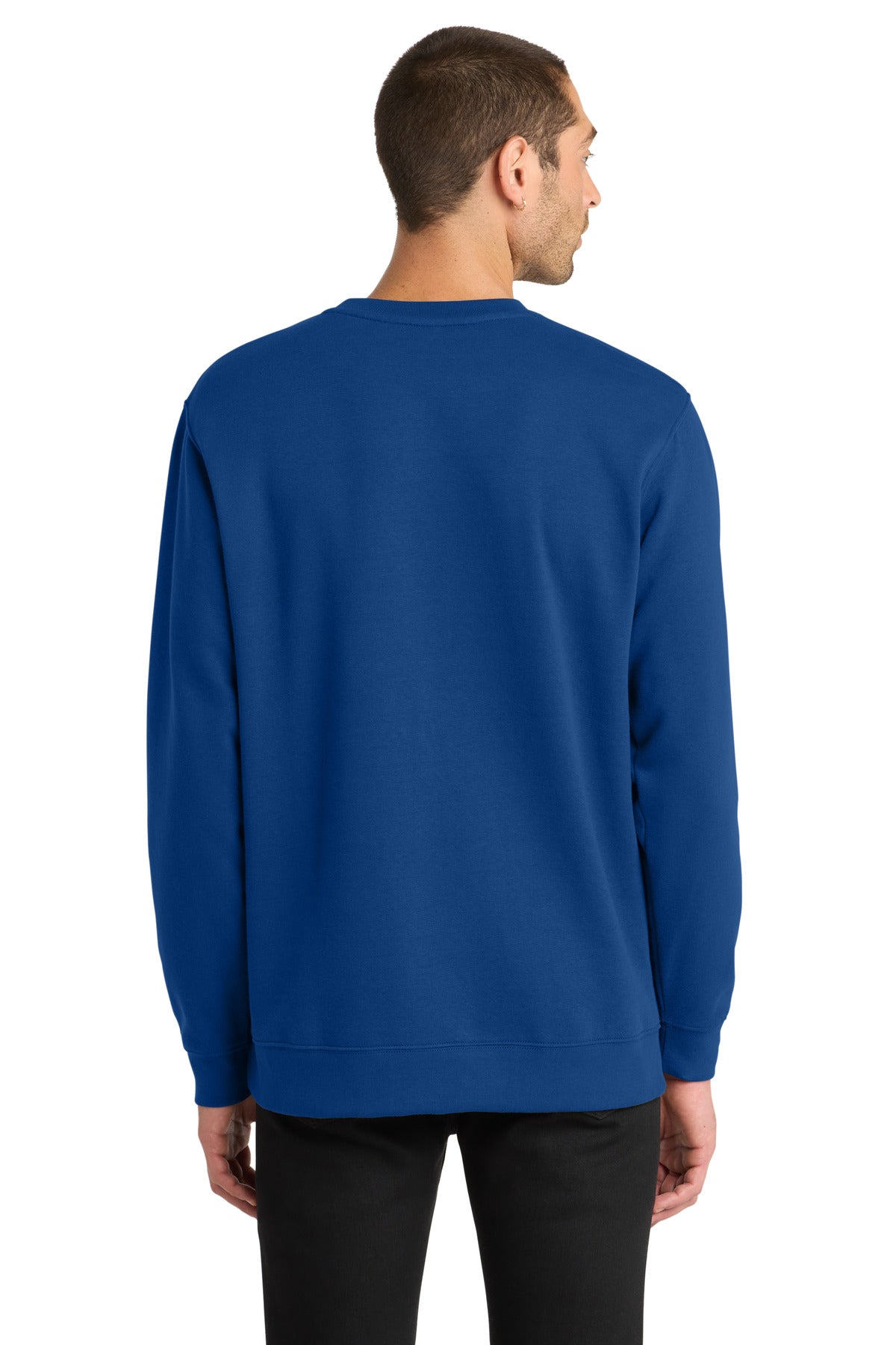 Custom Embroidered District Sweatshirts in Deep Royal