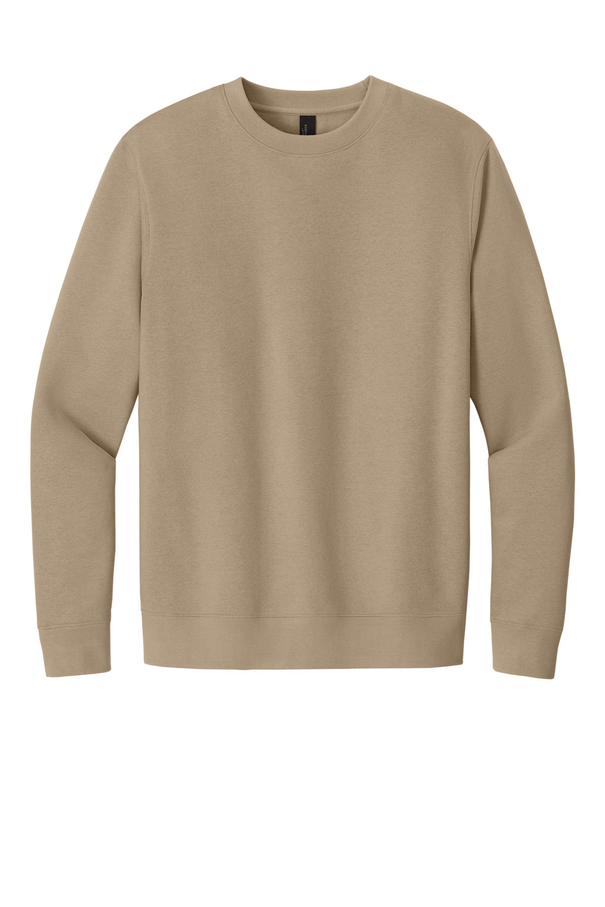 Custom Embroidered District Sweatshirts in Desert Tan