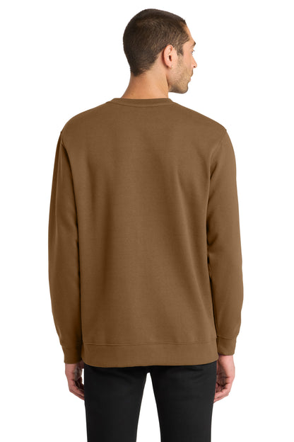 Custom Embroidered District Sweatshirts in Duck Brown