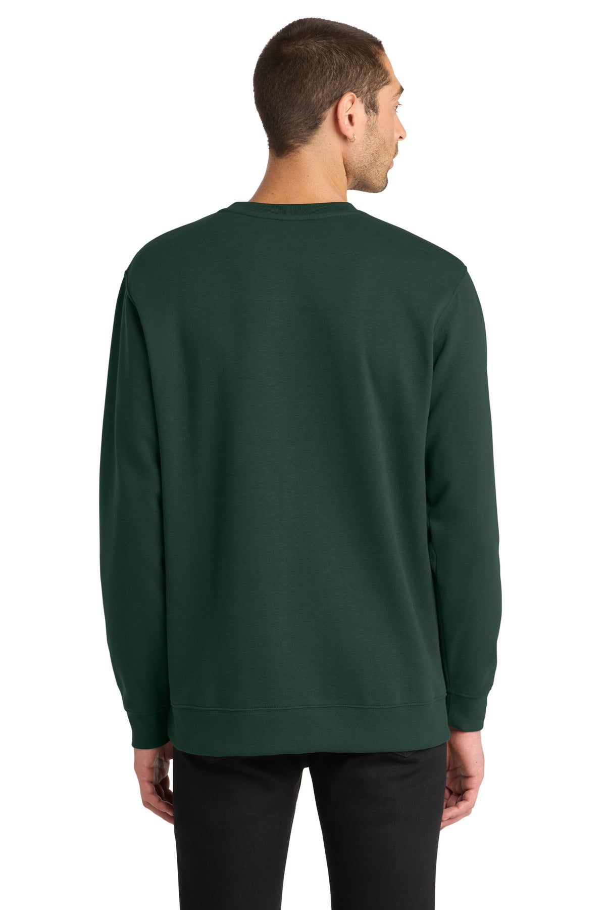 Custom Embroidered District Sweatshirts in Forest Green