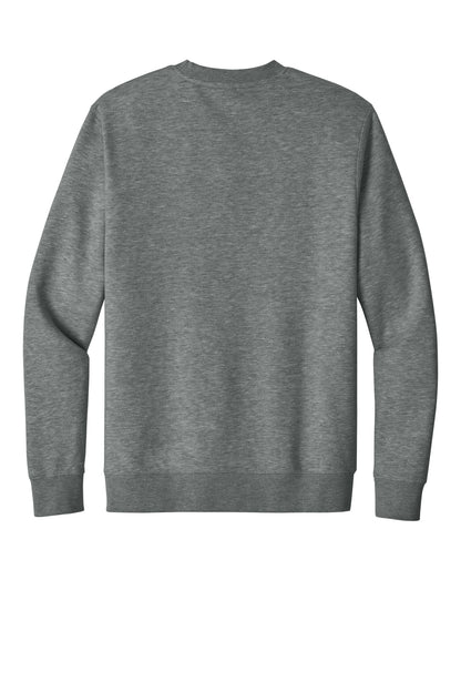 Custom Embroidered District Sweatshirts in Grey Frost
