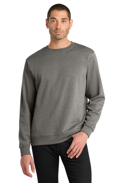 Custom Embroidered District Sweatshirts in Grey Frost