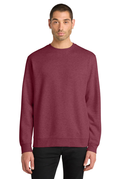 Custom Embroidered District Sweatshirts in Heathered Cardinal