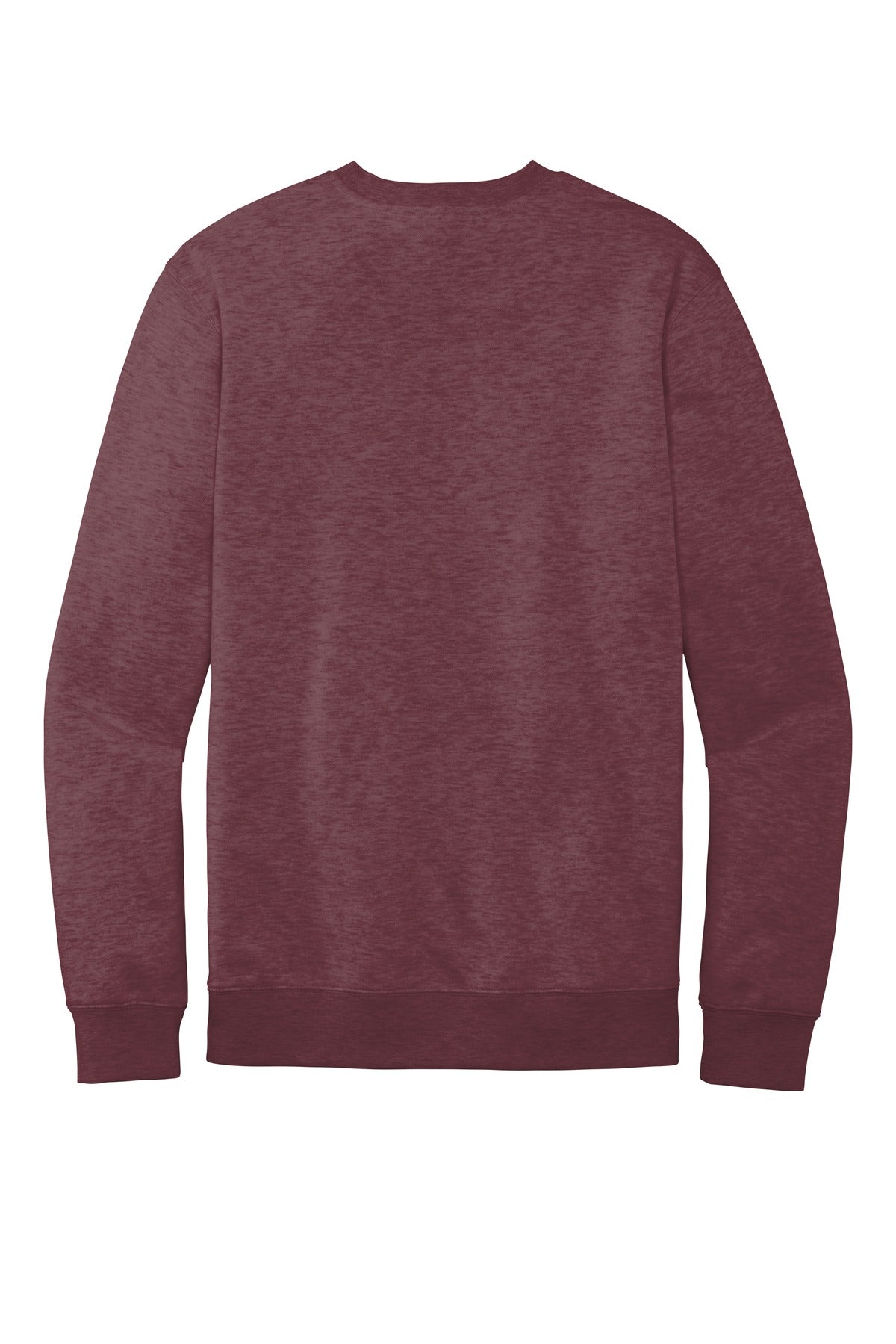 Custom Embroidered District Sweatshirts in Heathered Cardinal