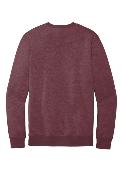 Custom Embroidered District Sweatshirts in Heathered Cardinal