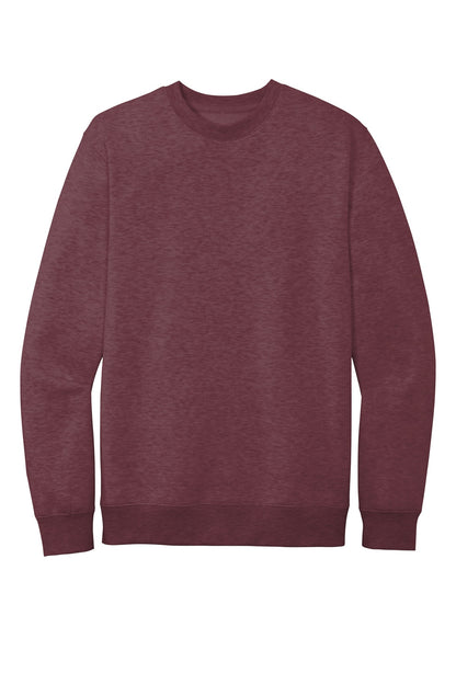 Custom Embroidered District Sweatshirts in Heathered Cardinal