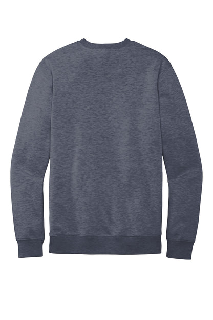 Custom Embroidered District Sweatshirts in Heathered Navy