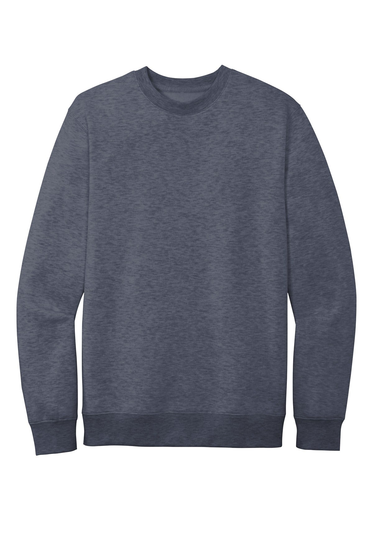 Custom Embroidered District Sweatshirts in Heathered Navy