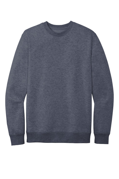 Custom Embroidered District Sweatshirts in Heathered Navy