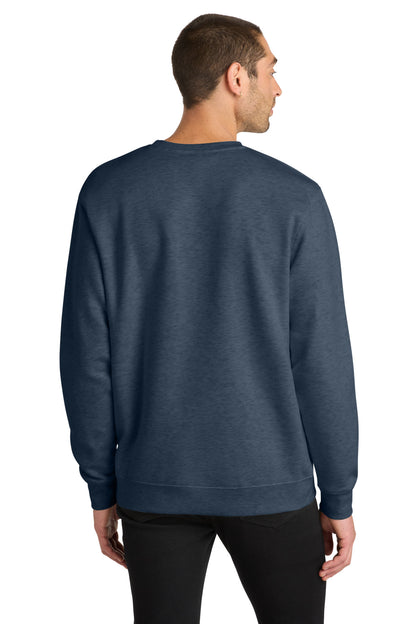 Custom Embroidered District Sweatshirts in Heathered Navy