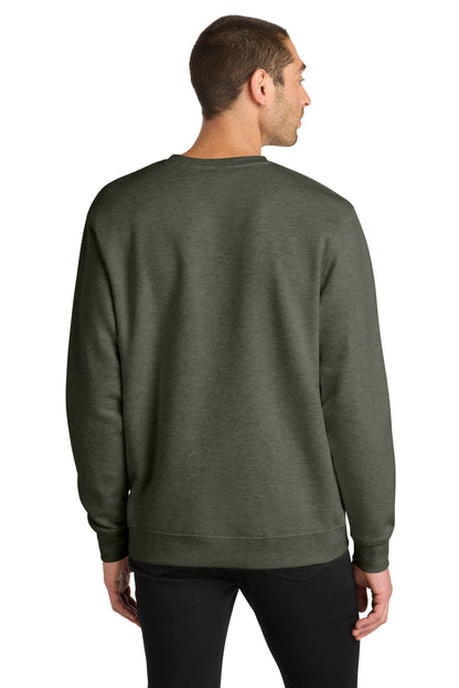 Custom Embroidered District Sweatshirts in Heathered Olive