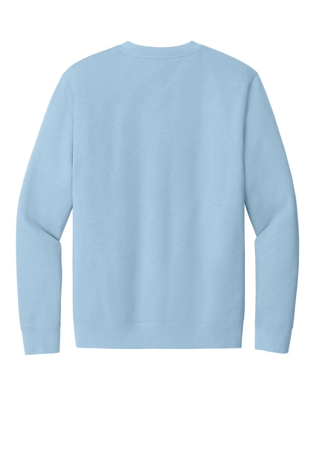 Custom Embroidered District Sweatshirts in Ice Blue