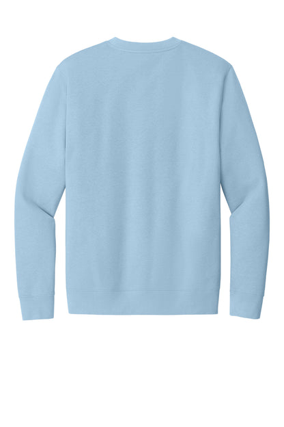 Custom Embroidered District Sweatshirts in Ice Blue