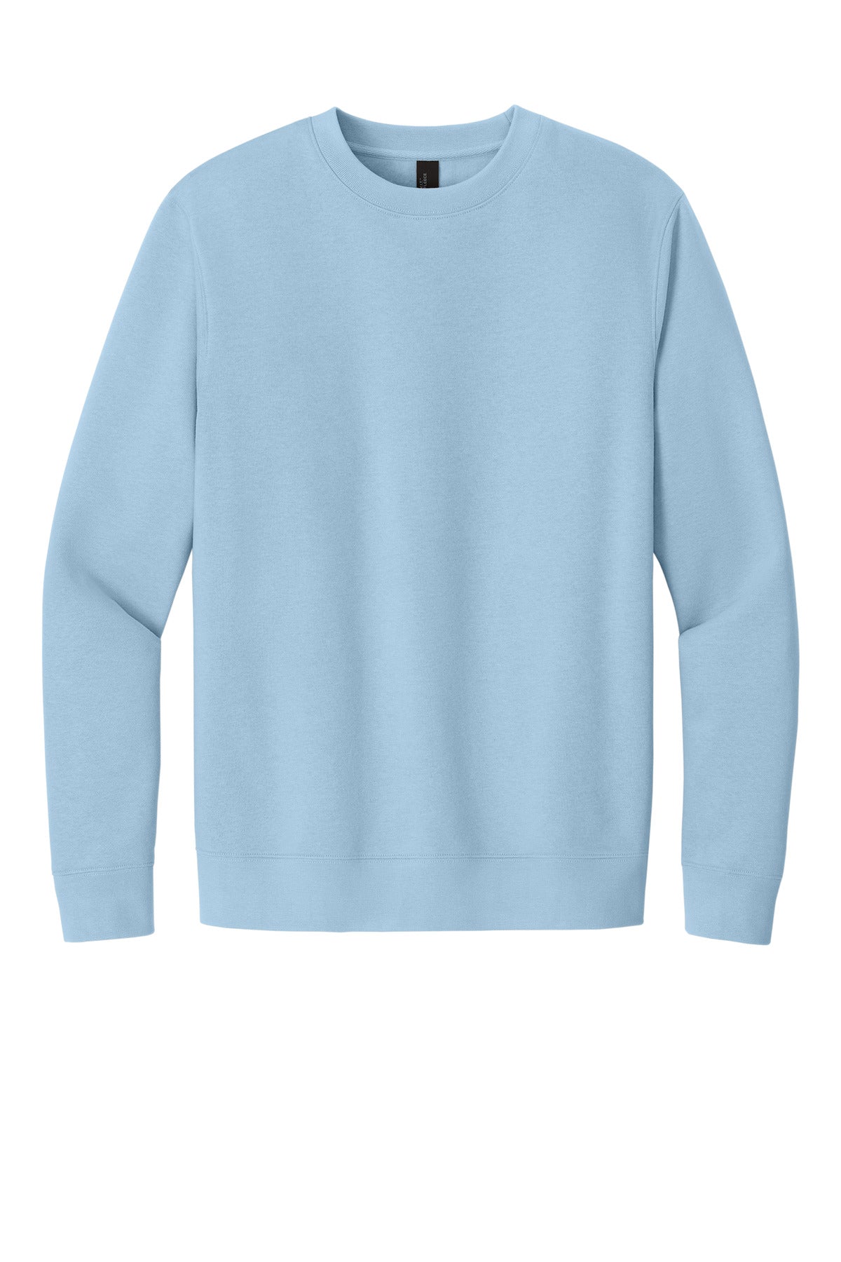 Custom Embroidered District Sweatshirts in Ice Blue