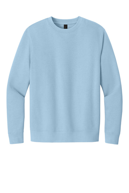 Custom Embroidered District Sweatshirts in Ice Blue