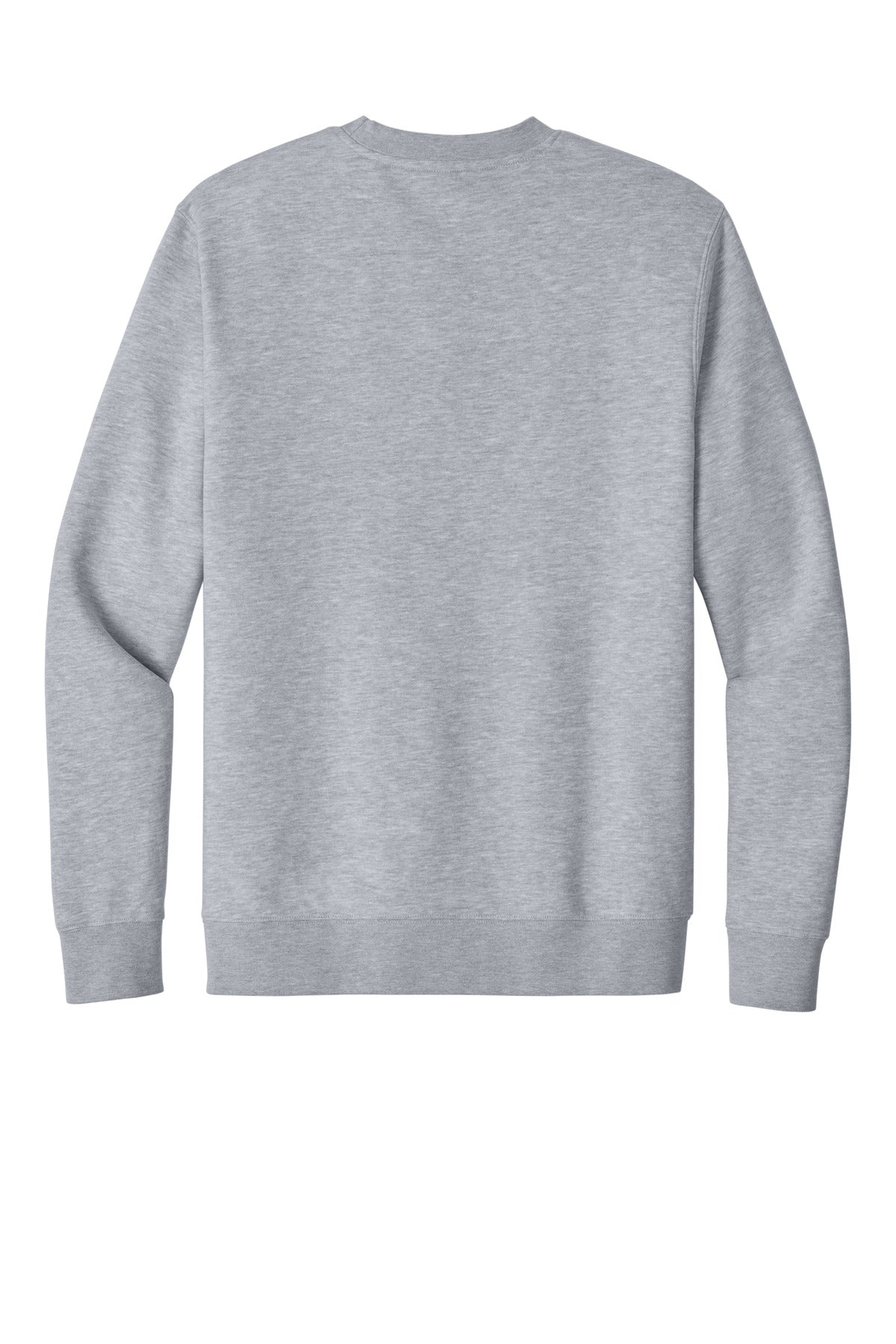 Custom Embroidered District Sweatshirts in Light Heather Grey