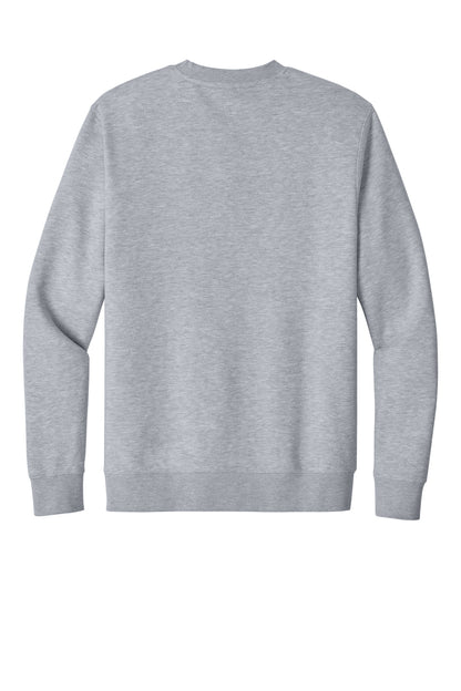 Custom Embroidered District Sweatshirts in Light Heather Grey