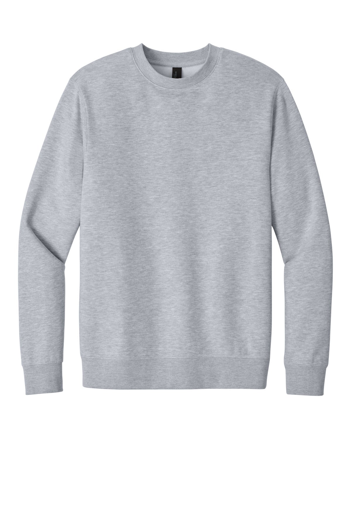 Custom Embroidered District Sweatshirts in Light Heather Grey