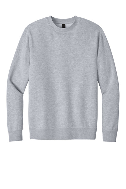 Custom Embroidered District Sweatshirts in Light Heather Grey