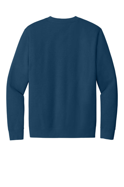 Custom Embroidered District Sweatshirts in Neptune Blue