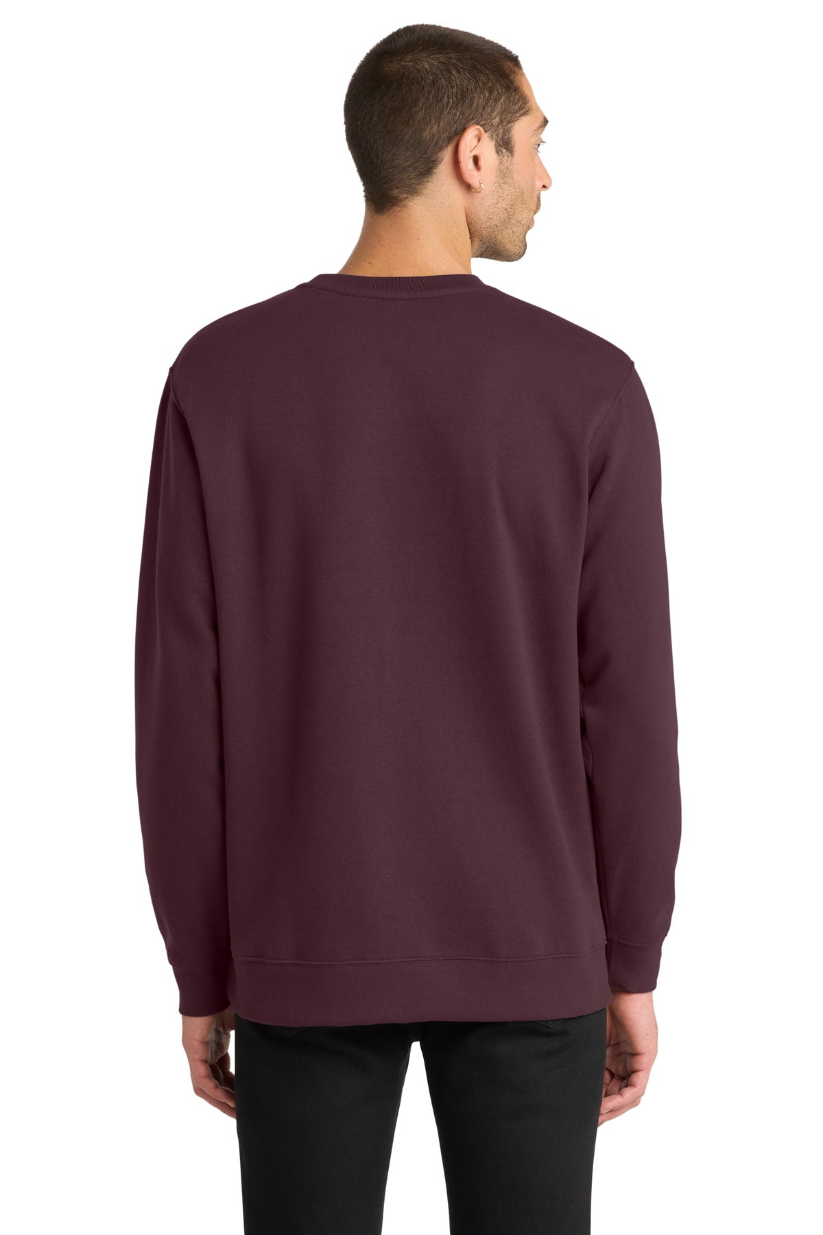 Custom Embroidered District Sweatshirts in Plum