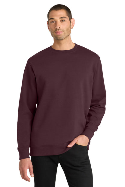 Custom Embroidered District Sweatshirts in Plum