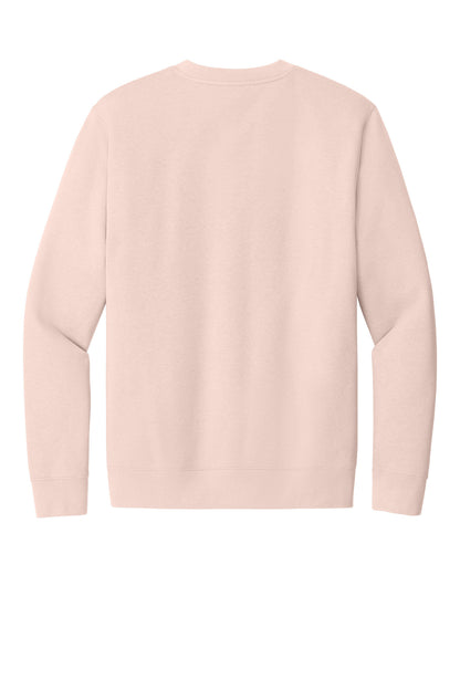 Custom Embroidered District Sweatshirts in Rosewater Pink