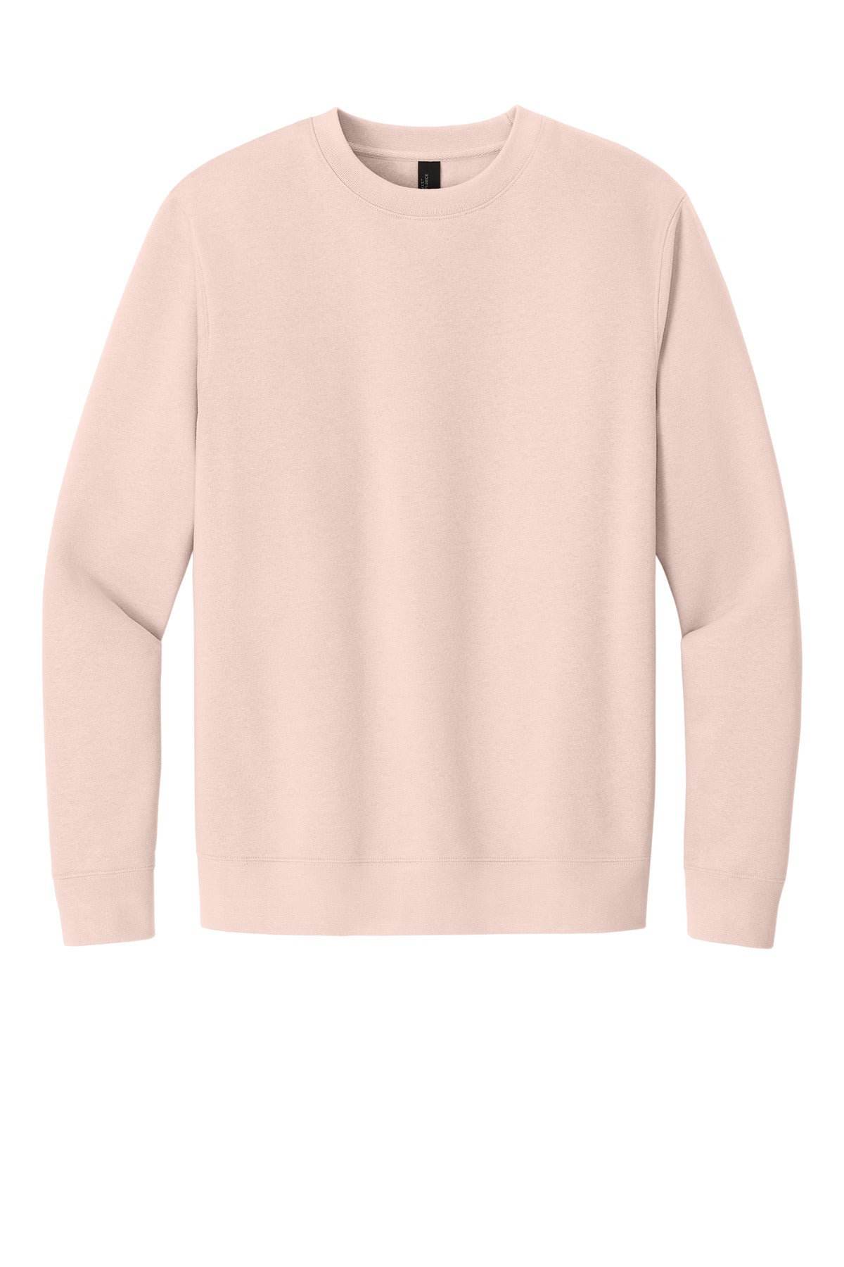 Custom Embroidered District Sweatshirts in Rosewater Pink
