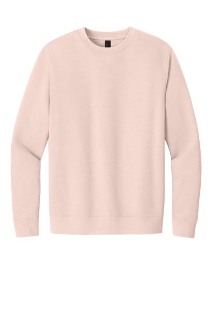 Custom Embroidered District Sweatshirts in Rosewater Pink