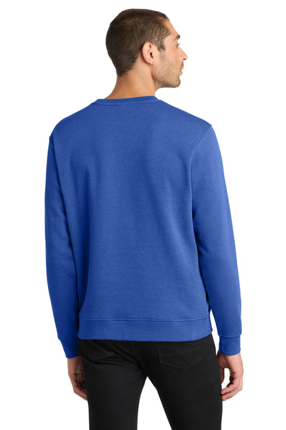 Custom Embroidered District Sweatshirts in Royal Frost