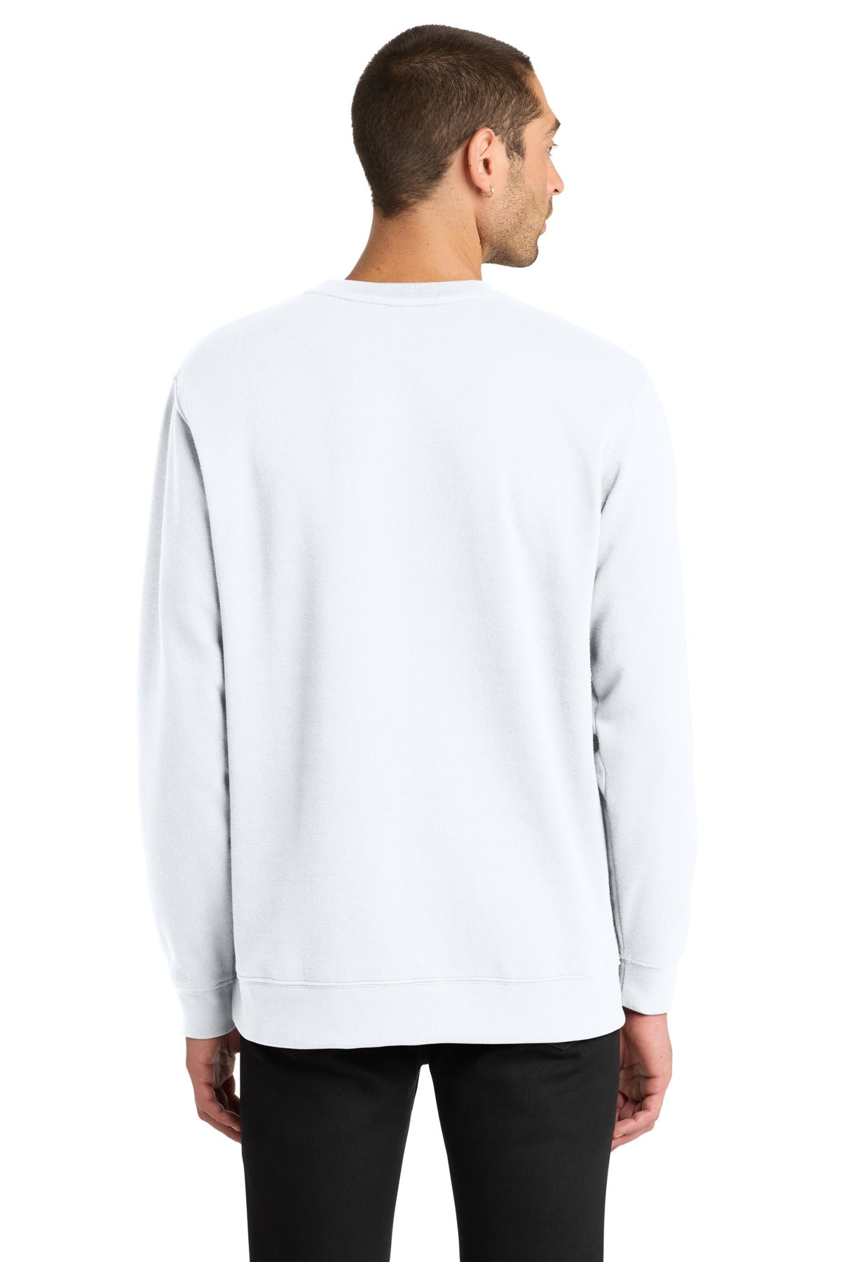 Custom Embroidered District Sweatshirts in White