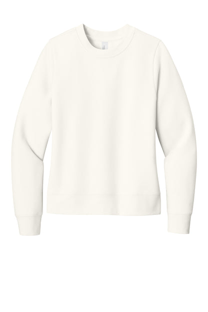 Custom Embroidered District Sweatshirts in Gardenia