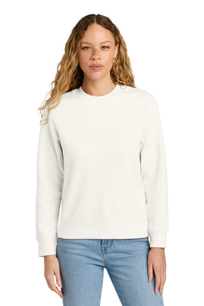 Custom Embroidered District Sweatshirts in Gardenia