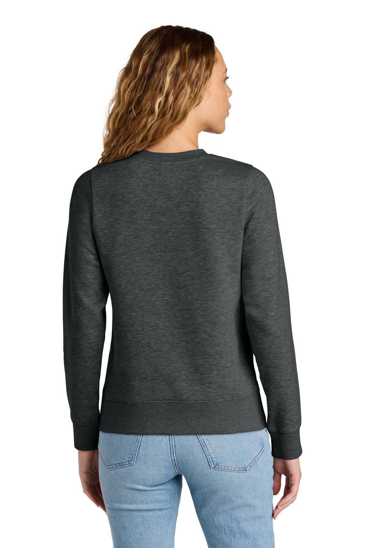 Custom Embroidered District Sweatshirts in Heathered Charcoal