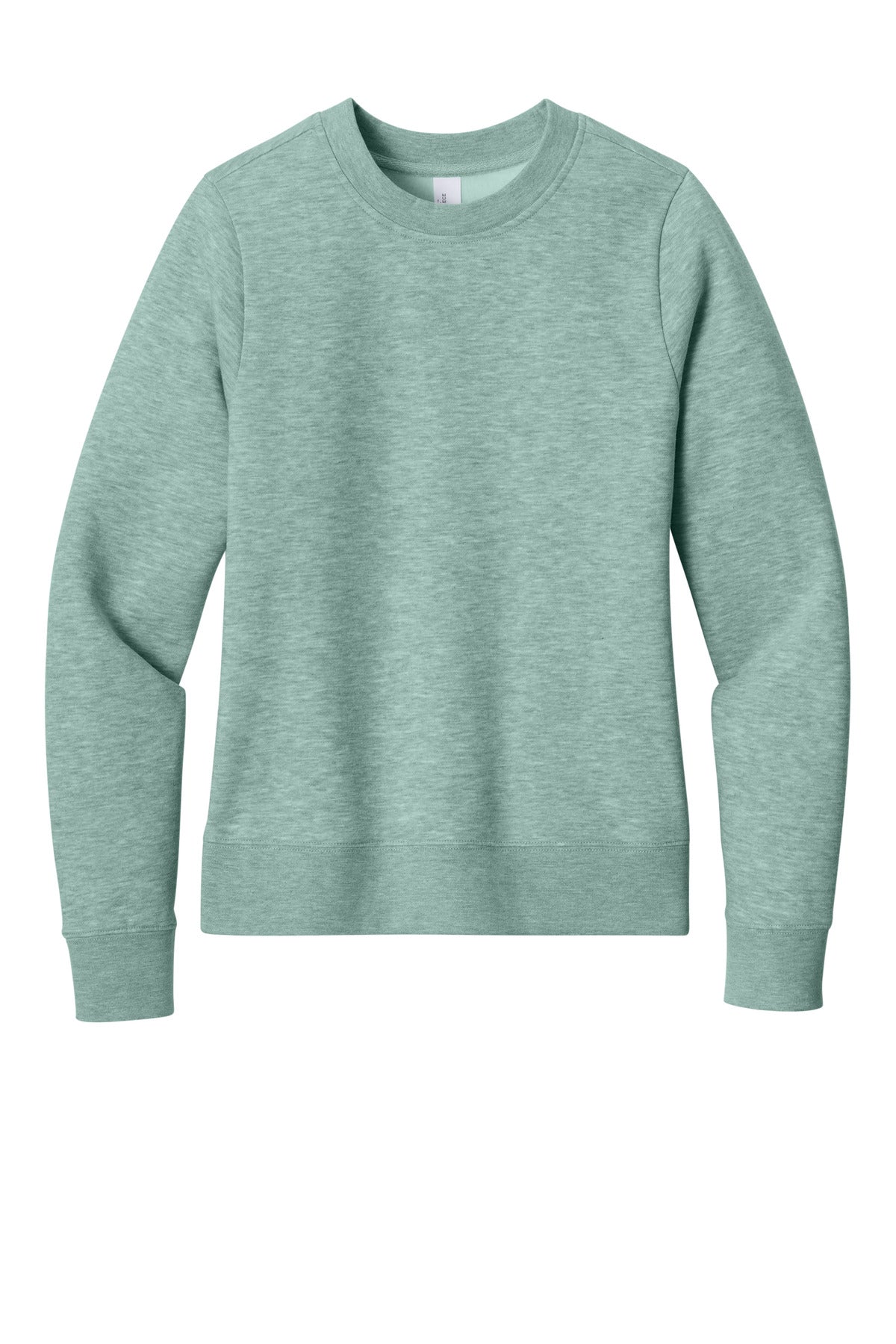 Custom Embroidered District Sweatshirts in Heathered Dusty Sage
