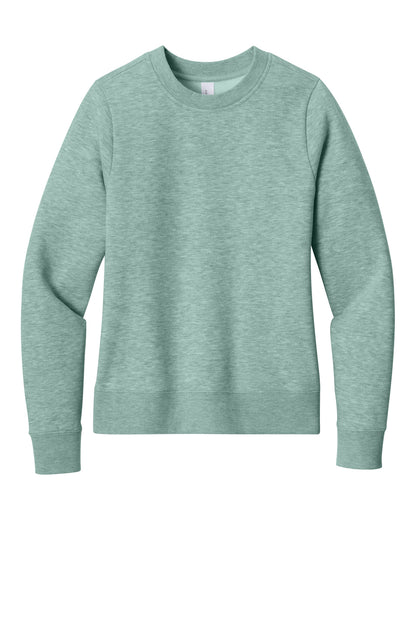 Custom Embroidered District Sweatshirts in Heathered Dusty Sage