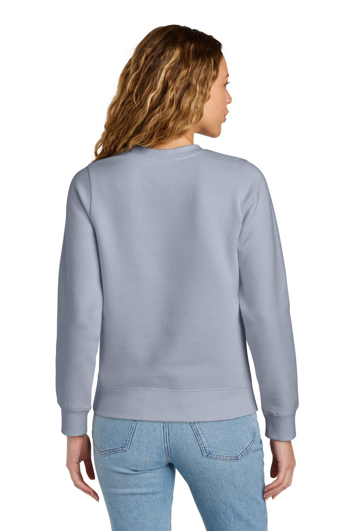 Custom Embroidered District Sweatshirts in Icelandic Purple
