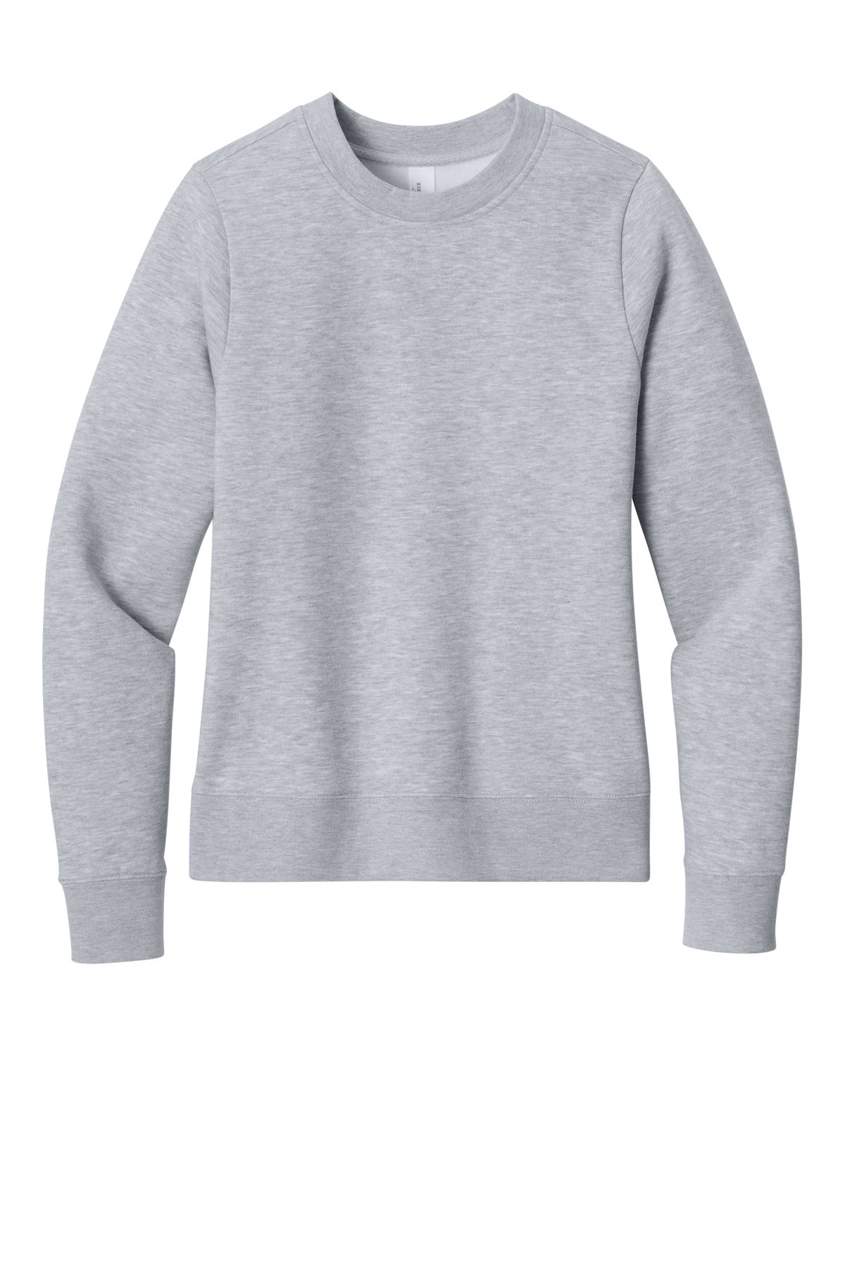 Custom Embroidered District Sweatshirts in Light Heather Grey