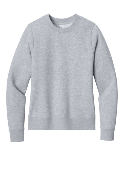 Custom Embroidered District Sweatshirts in Light Heather Grey