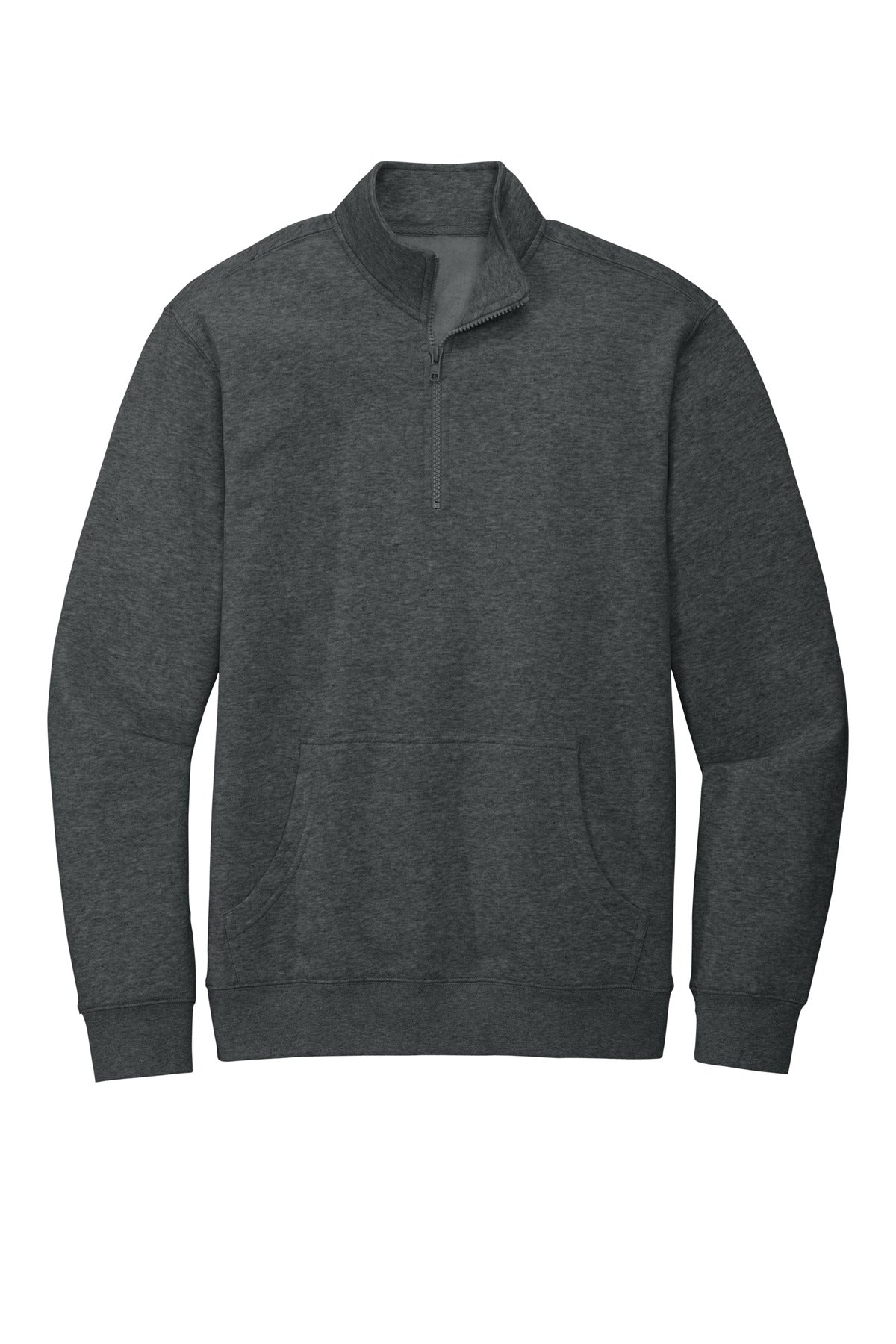 Custom Embroidered District Sweatshirts in Heathered Charcoal