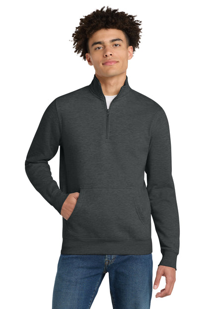 Custom Embroidered District Sweatshirts in Heathered Charcoal
