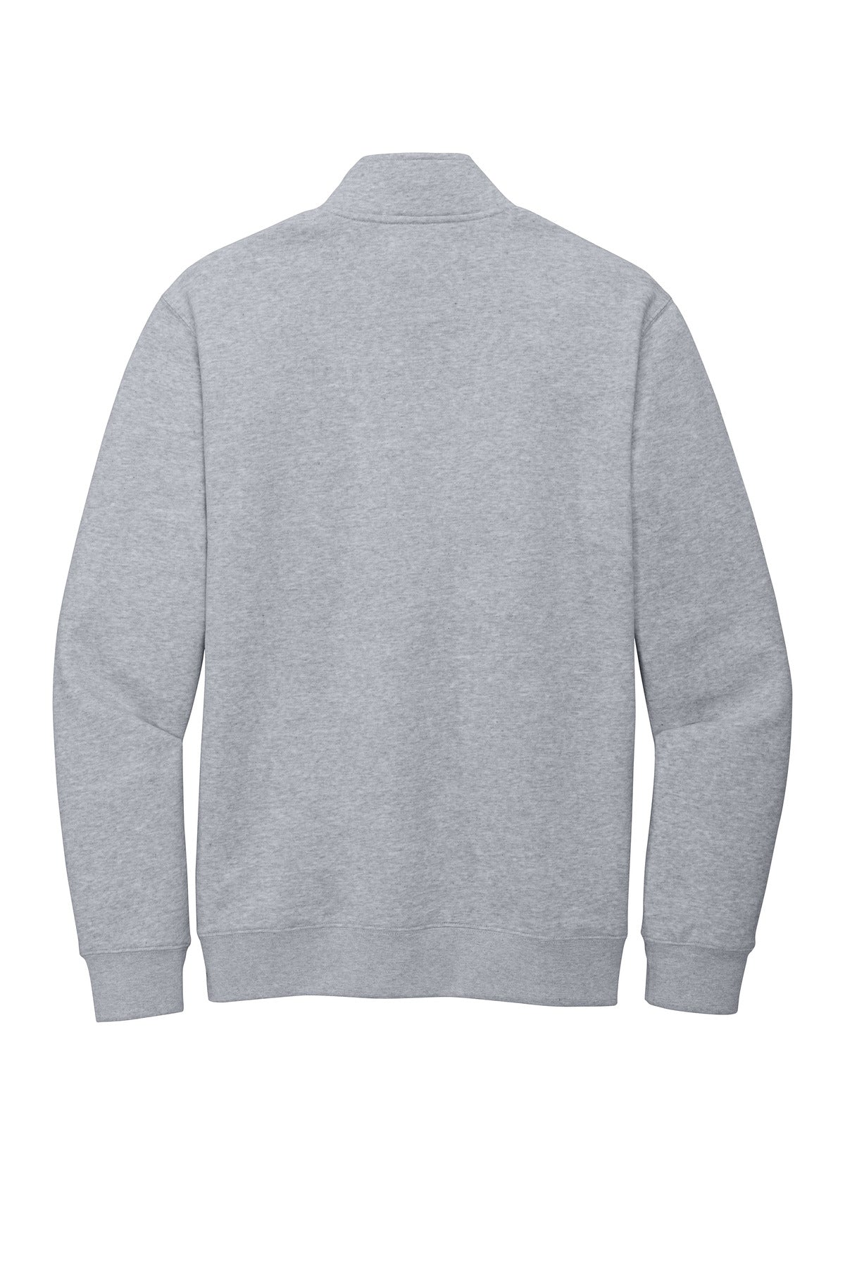 Custom Embroidered District Sweatshirts in Light Heather Grey