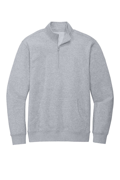 Custom Embroidered District Sweatshirts in Light Heather Grey