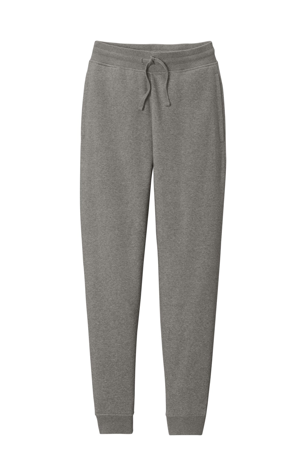 Custom Embroidered District Bottoms in Grey Frost