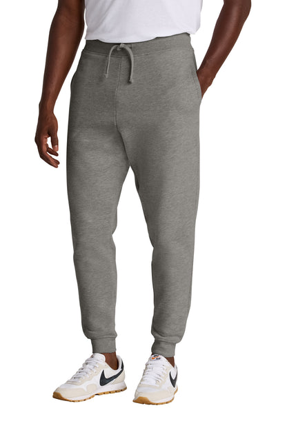 Custom Embroidered District Bottoms in Grey Frost