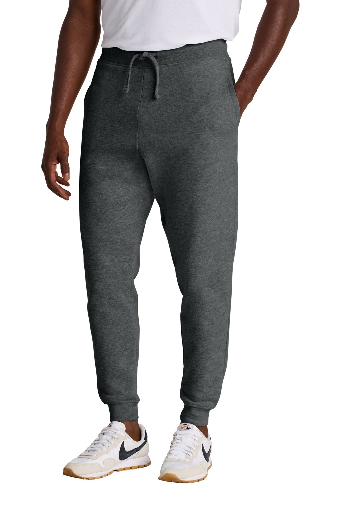 Custom Embroidered District Bottoms in Heathered Charcoal