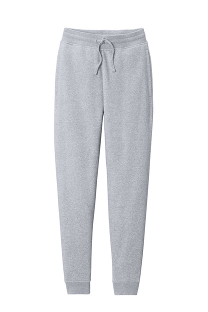 Custom Embroidered District Bottoms in Light Heather Grey