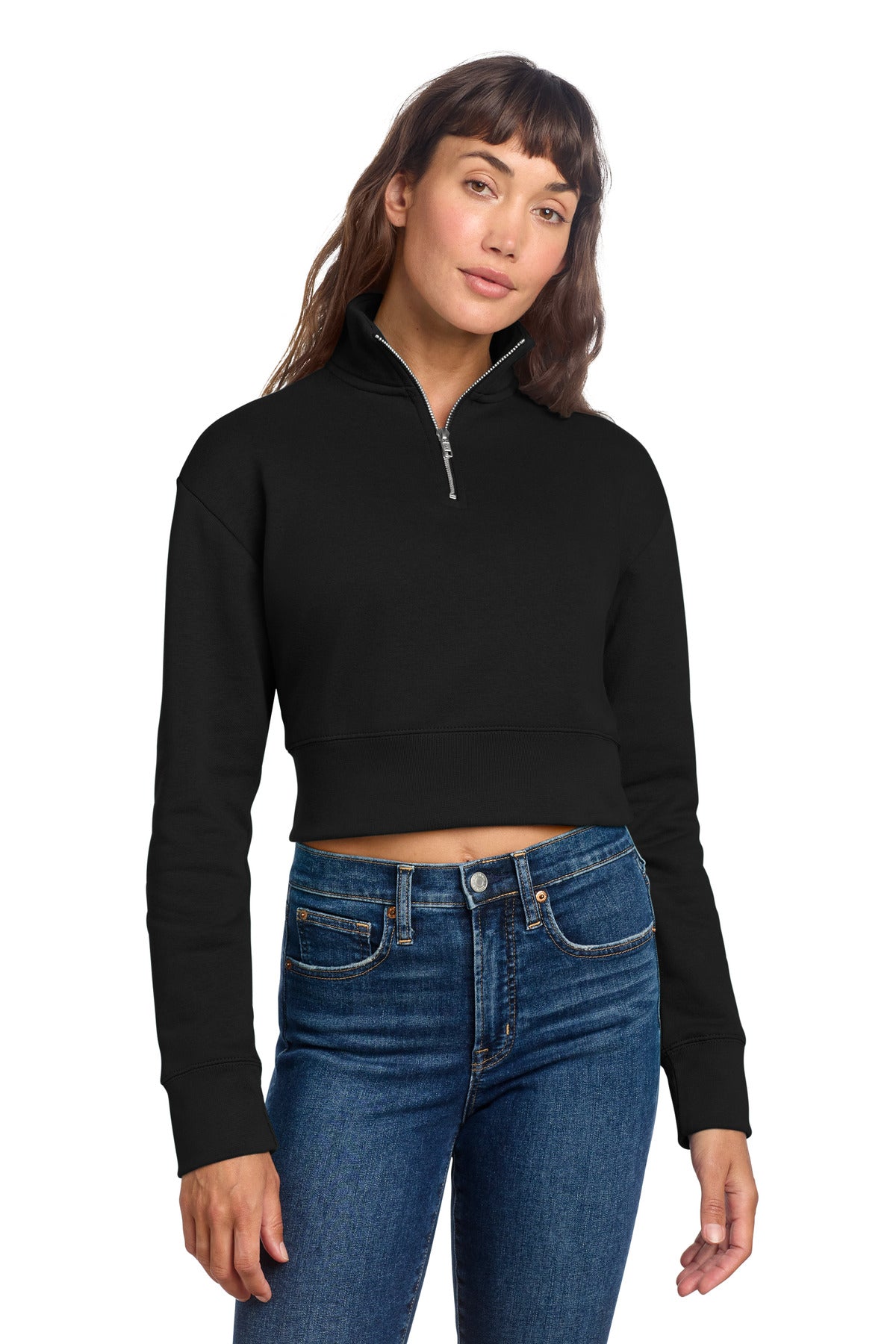Custom Embroidered District Sweatshirts/Fleece in Black