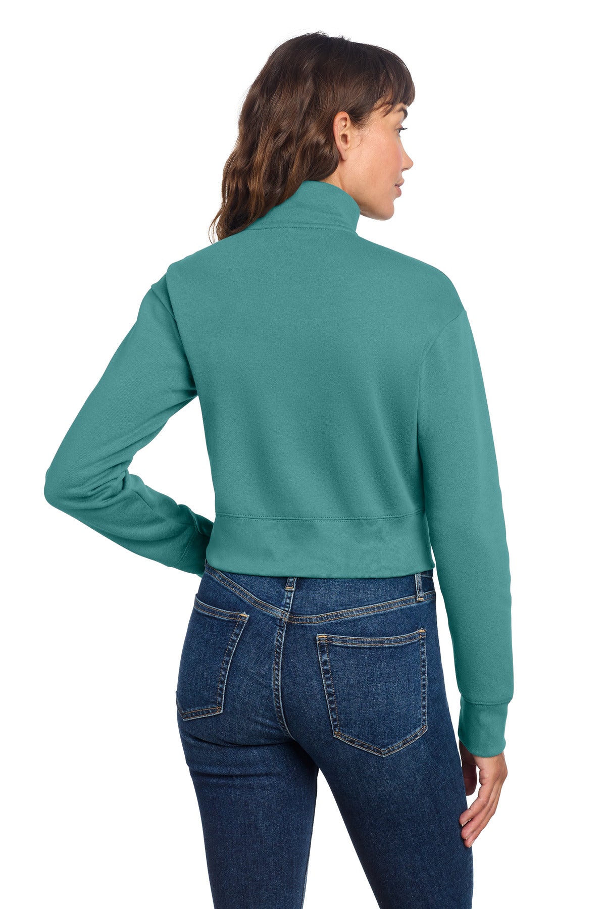 Custom Embroidered District Sweatshirts/Fleece in Eucalyptus Blue